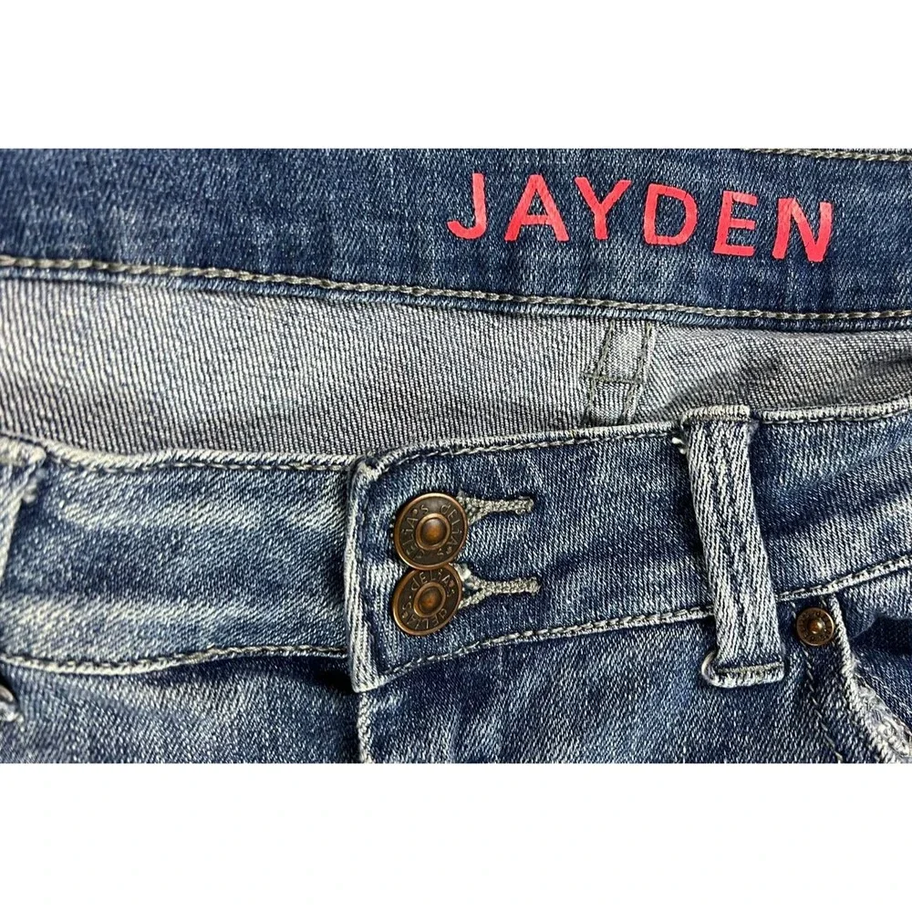 dELiA*s Jayden Mid-Rise Straight Leg Ripped Denim Women's Jeans Size 12